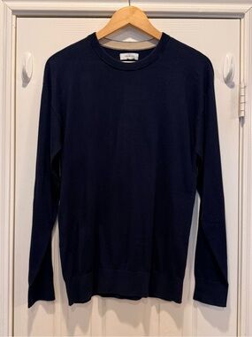 Italic Sweater Cashmere Silk Navy Blue Women’s Sz Small Preppy Quiet Luxury NWT
